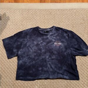 Princess Polly Navy / Dark Blue Tie-Dye Cropped Tee